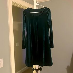 Women’s size small dark green velvet dress